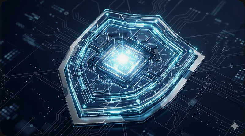 블로그 보안 및 데이터 보호를 형상화한 프리미엄 3D 일러스트